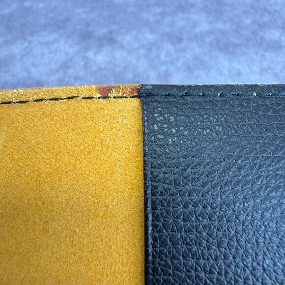 Salvatore Ferragamo Gancio Perforated Navy Leather Passport Holder - Picture 10 of 12